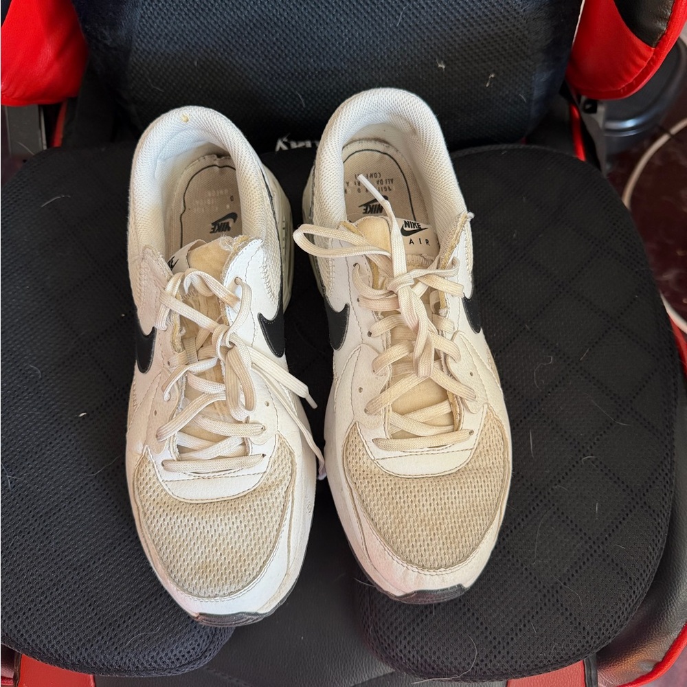 Nike Air White and Black Athletic Shoes